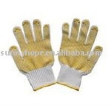 PVC dotted cotton gloves